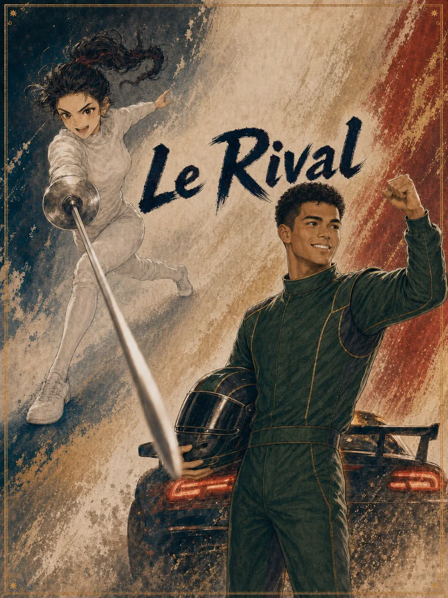 Le Rival (劫财) carte de personnage — escrimeuse et pilote de course