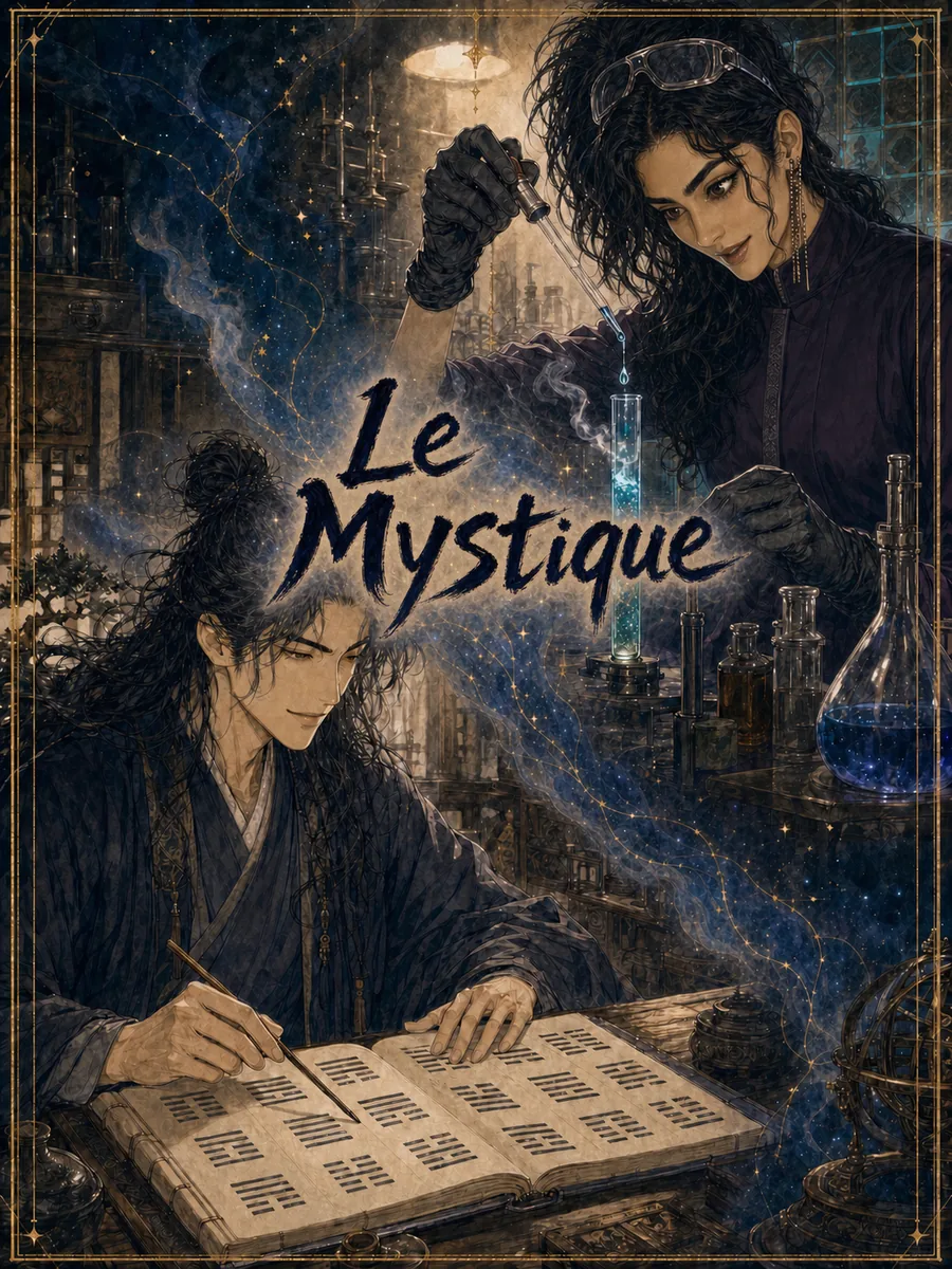 Le Mystique (偏印) carte de personnage — chercheuse en chimie et spécialiste des textes classiques