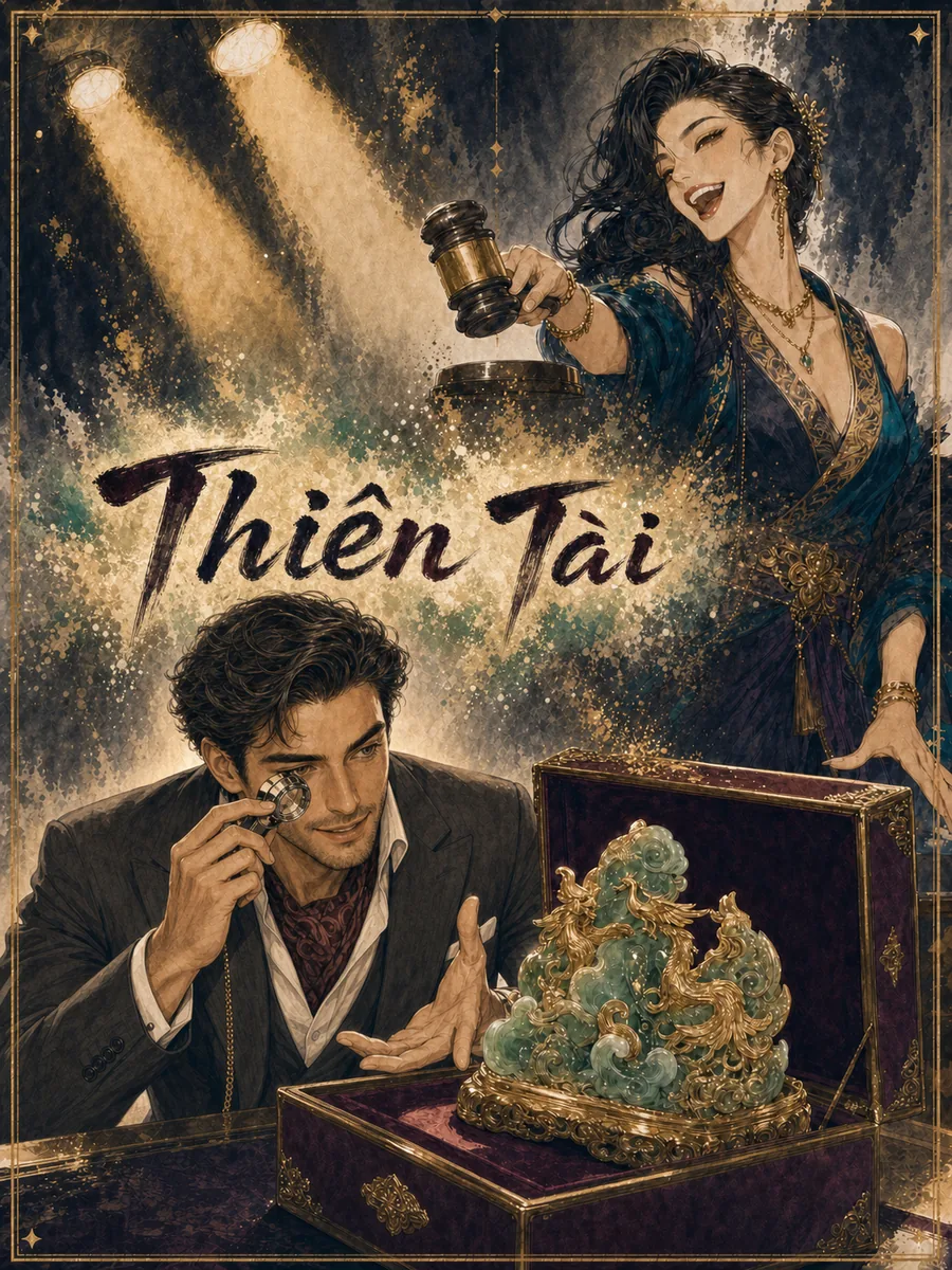 Thiên Tài (偏财) thẻ nhân vật — nhà đấu giá và chuyên gia thẩm định nghệ thuật
