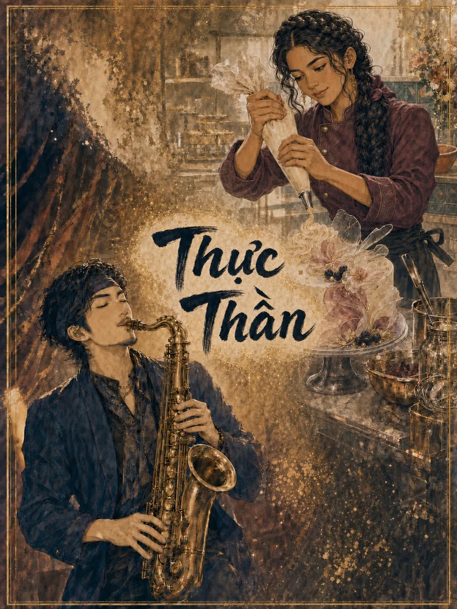 Thực Thần (食神) thẻ nhân vật — nghệ sĩ saxophone jazz và đầu bếp bánh ngọt